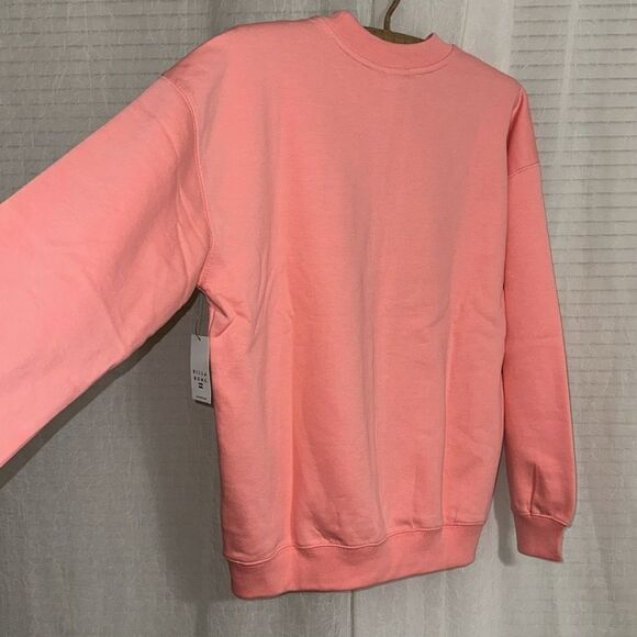 BILLABONG XS-S Pink Gold Boyfriends Back Crew Cotton Fleece Interior Sweatshirt - Picture 6 of 12